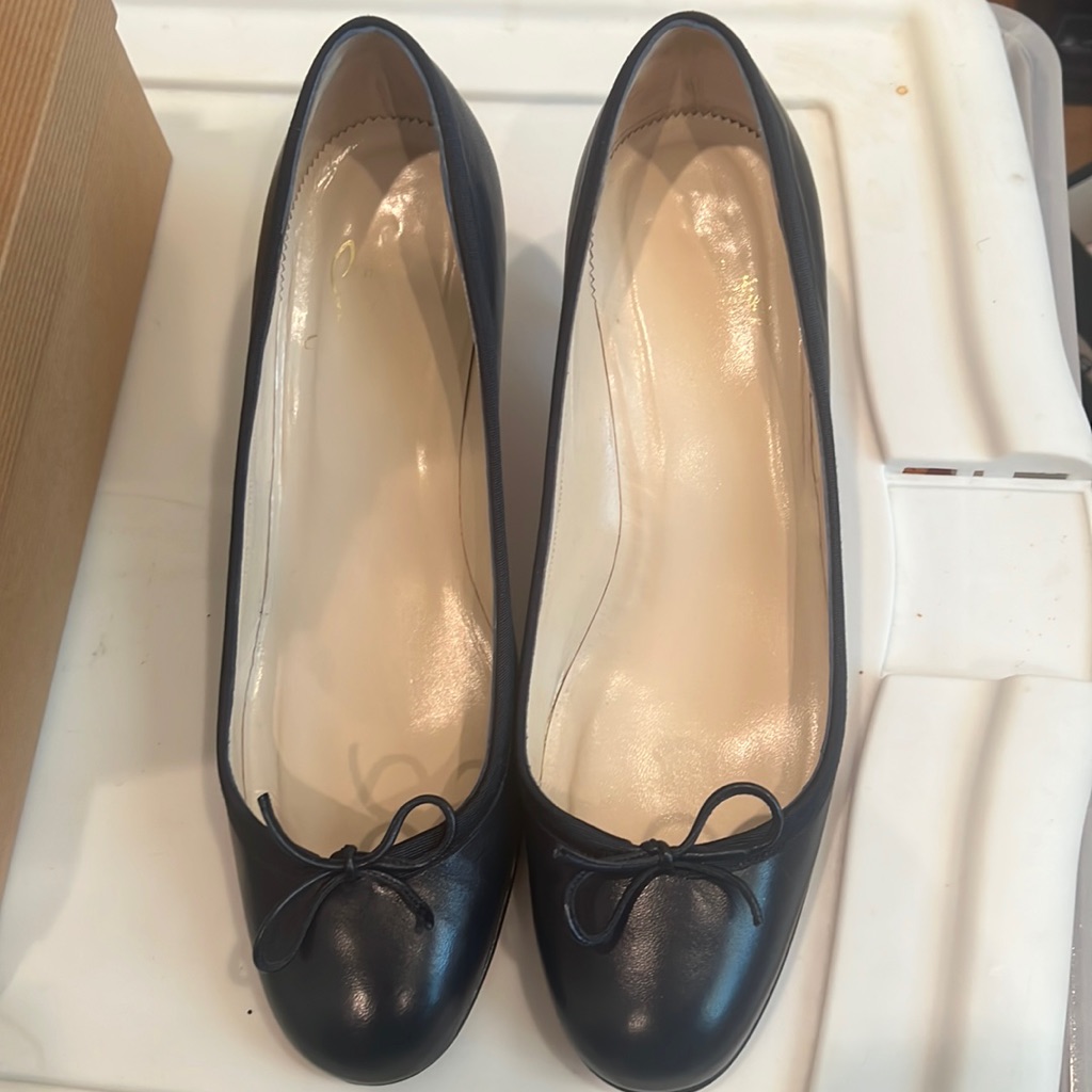 Christian Louboutin Navy Leather Pump. Has Dust Bag With Them